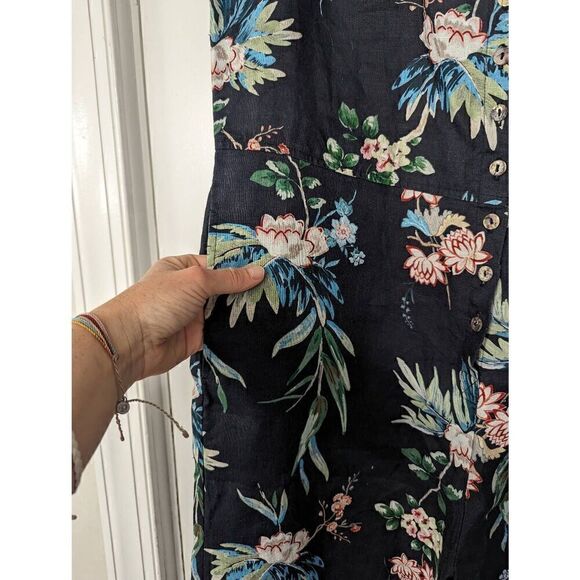 Johnny Was Workshop Easy Linen Jumpsuit Women's‎ size Small black floral NWTs - Picture 8 of 12